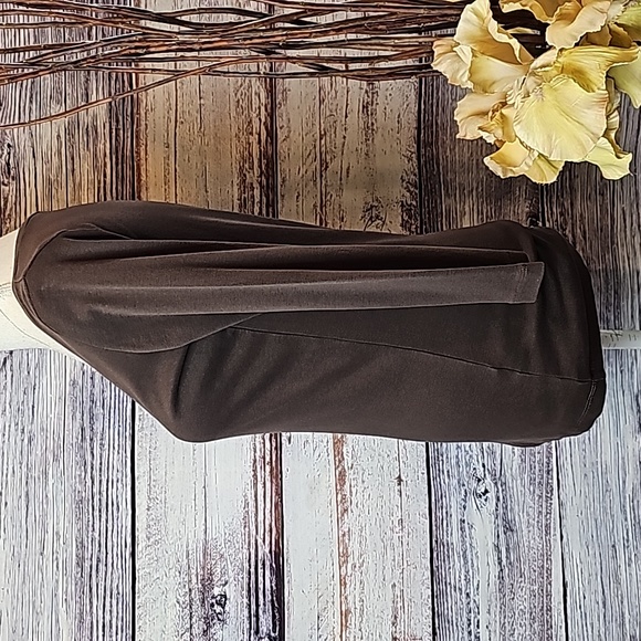 NWOT CASLON ORGANIC COTTON BROWN 3/4 SLEEVE V NECK TOP - Picture 3 of 9